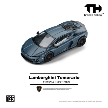 PREORDER Trends Hobby 1/64 Lamborghini Temerario - Matte Blue 241082(A) (Approx. Release Date: Q3 2026 and subject to the manufacturer's final decision)