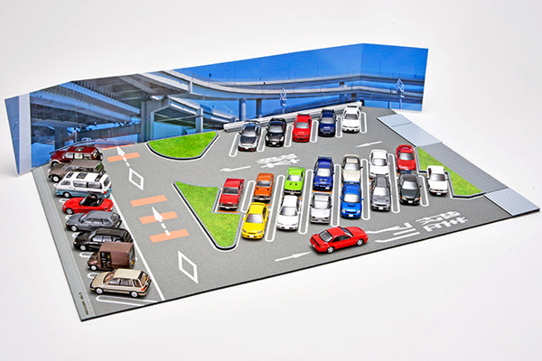 TOMYTEC 1/64 Tomicarama Vintage 12a Daikoku Parking Area Mat A with Nissan Silvia Q's Aero 1995