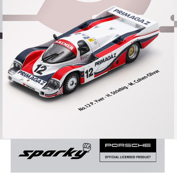 PREORDER SPARKY 1/64 Porsche 956 No.12 Le Mans 24H 1986 P. Yver - H. Striebig - M. Cohen-Olivar Y324 (Approx. Release Date : Q1 2025 subject to the manufacturer's final decision)