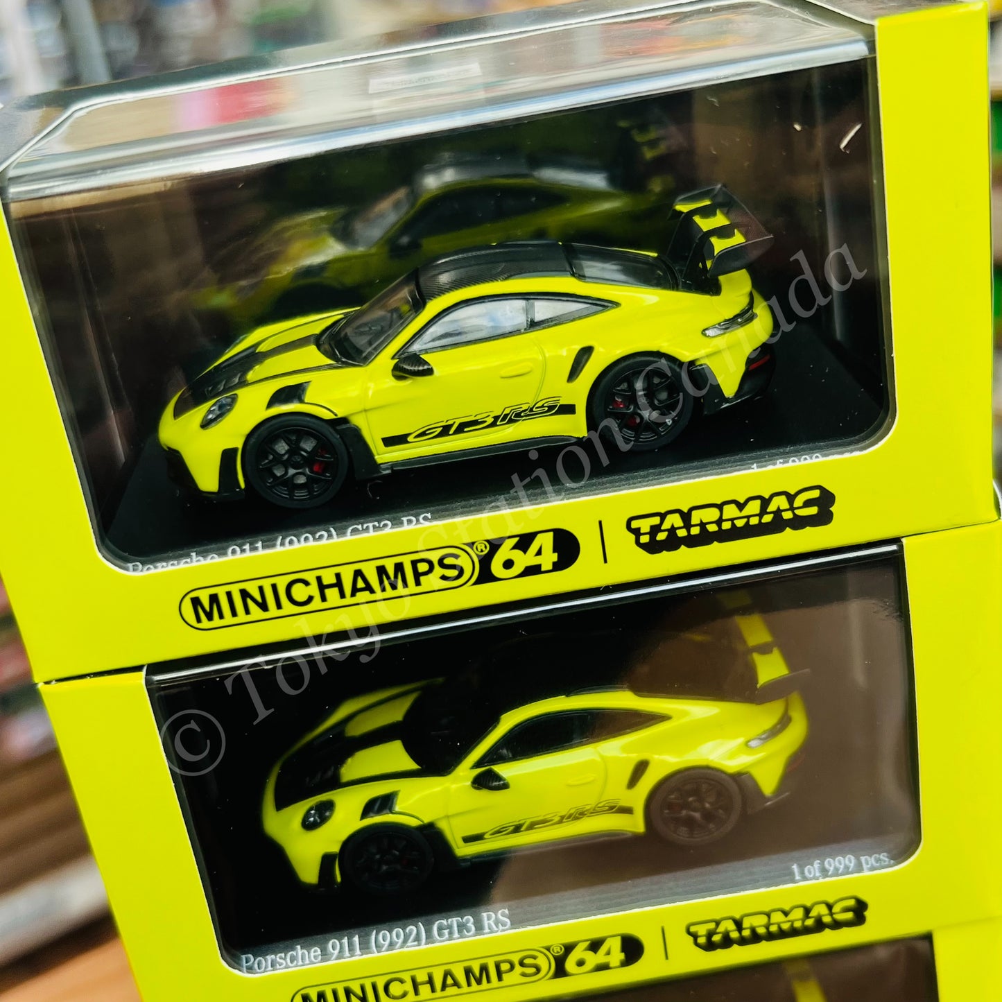 TARMAC WORKS COLLAB64 1/64 Porsche 911 (992) GT3 RS Acid Green T64MC-005-AG