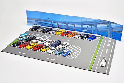 TOMYTEC 1/64 Tomicarama Vintage 13a Daikoku Parking Area Mat B with Toyota Chaser 2.5 Tourer V 1998