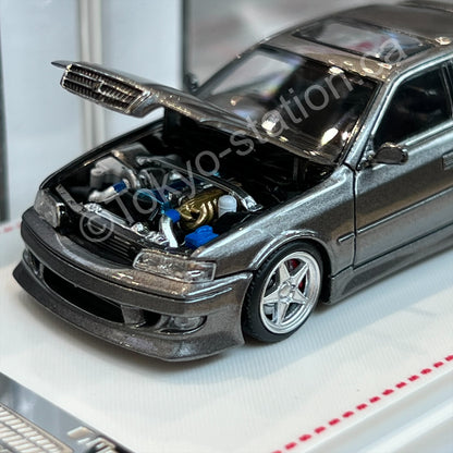 MODEL 1 1/64 Toyota Chaser JZX100 Custom Version Gunmetal C33701