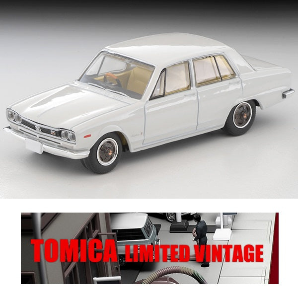 TOMYTEC TLV 1/64 Nissan Skyline 2000 GT-X (white) 1972 LV-163c