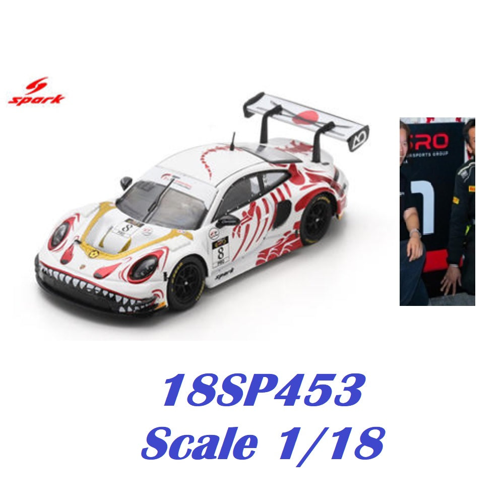 PREORDER SPARK 1/18 Porsche GT3 R No.8 AO Racing Winner Suzuka 1000km 2026 L. Heinrich - A. Picariello - J. Andlauer with Pit Board) 18SP453 (Approx. Release Date : Q1 2027 subject to the manufacturer's final decision)
