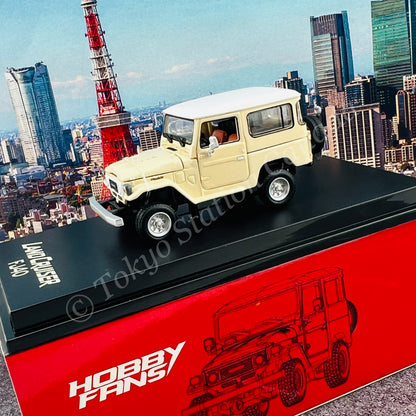 HOBBY FANS 1/64 Toyota Land Cruiser FJ40 Beige / White HF64-FJ40-04BGWH