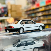 BM Creations 1/64 Toyota Corolla 1996 AE100 -White with Black Bumper LHD 64B0364