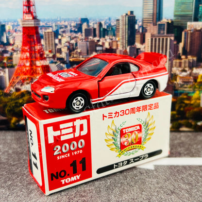 TOMY Tomica 30th Anniversary Limited Edition NO.11 Toyota Supra (Red / White)