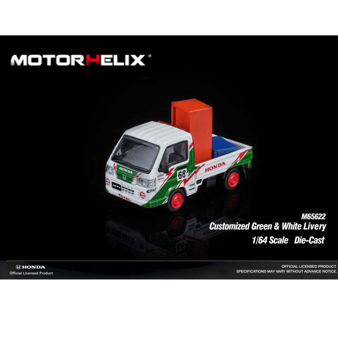 PREORDER MOTORHELIX 1/64 Honda ACTY 4WD Customized Green & White Livery M65622 (Approx. Release Date: Q4 2026 and subject to the manufacturer's final decision)