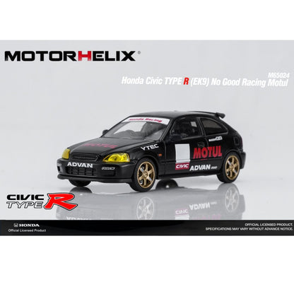 PREORDER MOTORHELIX 1/64 Honda Civic TYPE R (EK9) No Good Racing Motul M65024(Approx. Release Date: Q4 2026 and subject to the manufacturer's final decision)