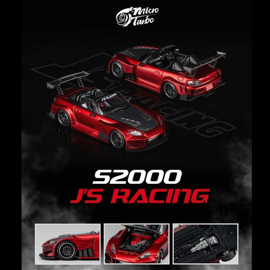 Micro Turbo 1/64 Custom S2000 JS Racing Candy Red MT6408A6