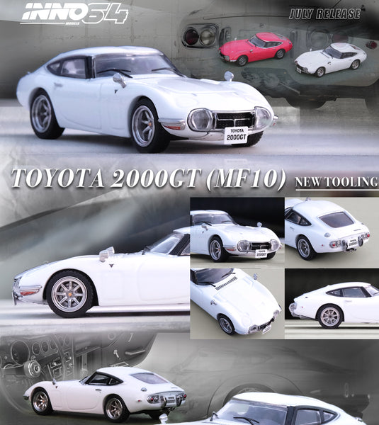 PREORDER INNO64 1/64 TOYOTA 2000GT Pagasus White IN64-2000GT-WHI (Approx. Release Date : JULY 2023 subject to the manufacturer's final decision)