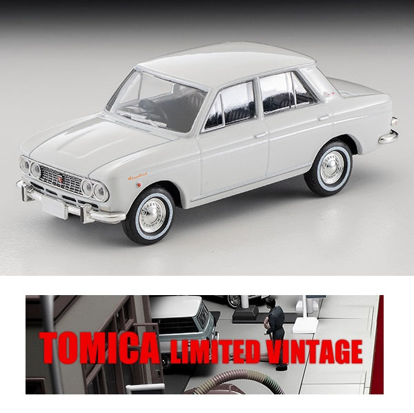 TOMYTEC TLV 1/64 Datsun Bluebird 4 Doors 1600SS White 1965 LV-205a