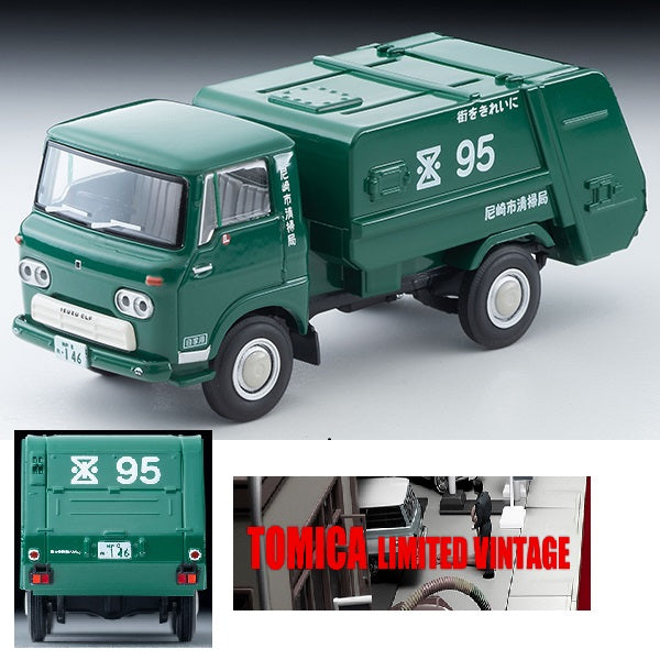 TOMYTEC TLV 1/64 Isuzu Elf Cleaning Truck (Amagasaki City Cleaning Bureau) LV-208a