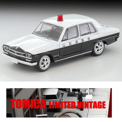 TOMYTEC TLV 1/64 Nissan Skyline 2000GT Patrol Car (Yamagata Prefectural Police) 1971 LV-214a