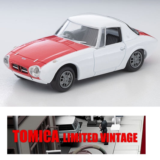 TOMYTEC TLV 1/64 Toyota Sports 800 Custom color specification (white/red) 1965 LV-215a