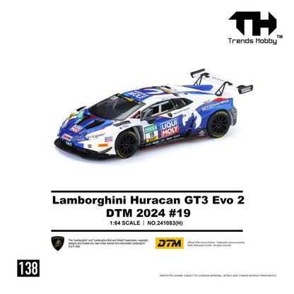 PREORDER Trends Hobby 1/64 Lamborghini Huracan GT3 EVO2 - DTM 2024 #19 241083(H) (Approx. Release Date: Q4 2026 and subject to the manufacturer's final decision)