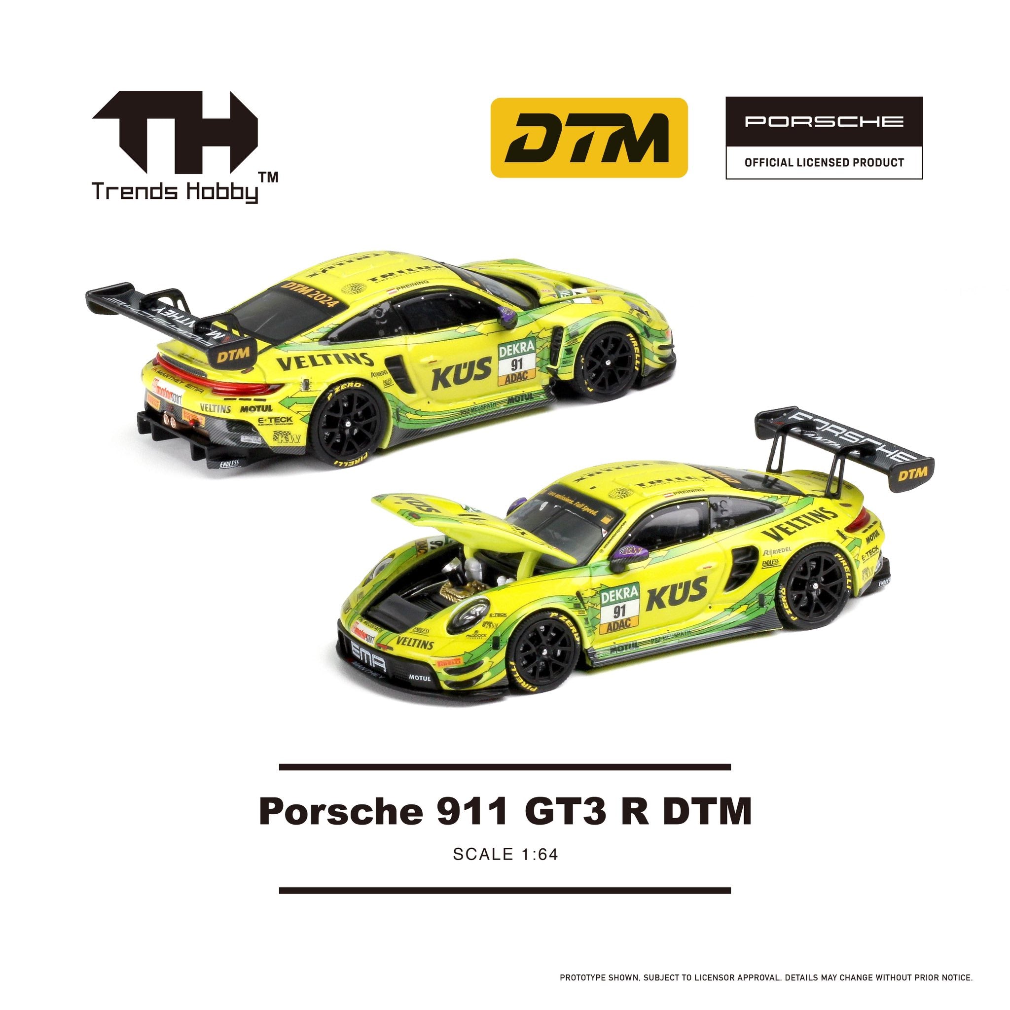 Trends Hobby 1/64 Porsche 911 GT3 R DTM 2024 - YL 241084(C