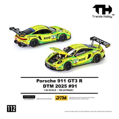 PREORDER Trends Hobby 1/64 Porsche 911 GT3 R - DTM 2025 #91 241084(F) (Approx. Release Date: Q4 2026 and subject to the manufacturer's final decision)