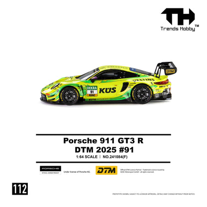 PREORDER Trends Hobby 1/64 Porsche 911 GT3 R - DTM 2025 #91 241084(F) (Approx. Release Date: Q4 2026 and subject to the manufacturer's final decision)
