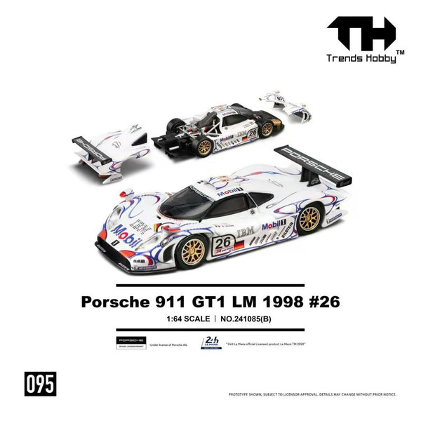 PREORDER Trends Hobby 1/64 Porsche 911 GT1 LM 1998 #26 241085B (Approx. Release Date: Q1 2026 and subject to the manufacturer's final decision)
