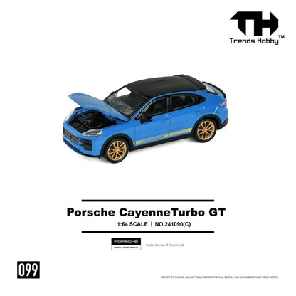 Trends Hobby 1/64 Porsche Cayenne Turbo GT Blue 241090C
