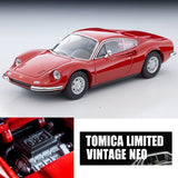 PREORDER TOMYTEC TLVN 1/64 LV Dino 246 GT (1971) Red (Approx. Release Date : MAY 2026 subject to manufacturer's final decision)