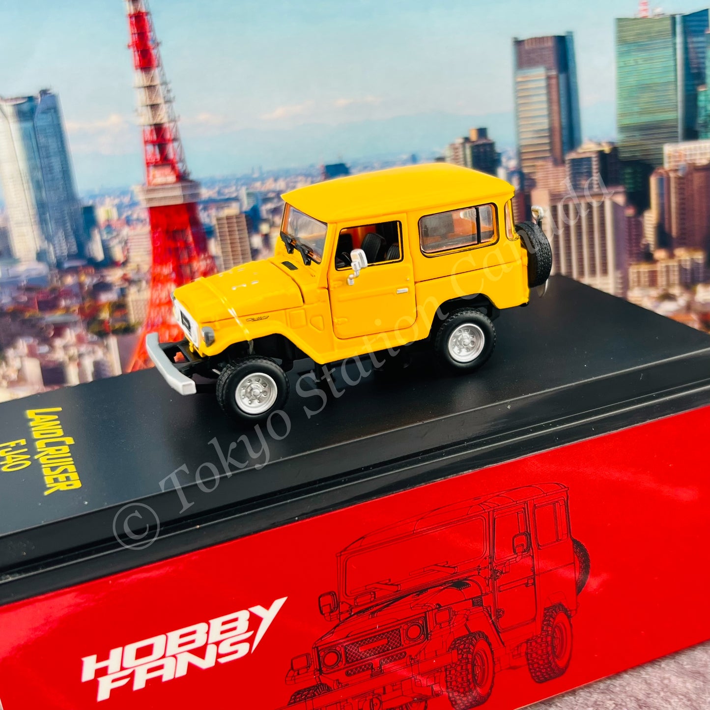 HOBBY FANS 1/64 Toyota Land Cruiser FJ40 Yellow HF64-FJ40-05YL
