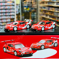 SPARKY x TINY 1/64 PORSCHE 911 RSR 2019 COCA-COLA #911 #912 PETIT LEMANS CAR SET YCOMBO64007