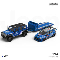 BSC 1/64 Jeep + Subaru STi + Trailer Set BSC-E1