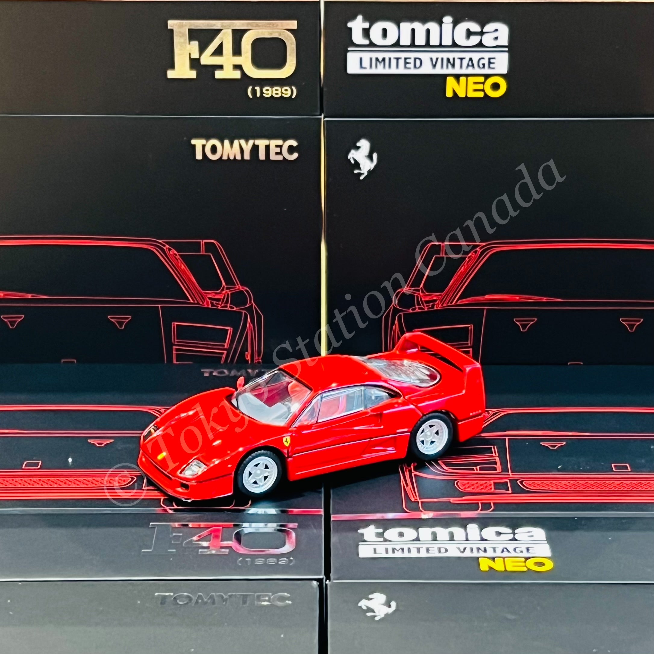 TOMYTEC TLVN 1/64 LV-N Ferrari F40 (1989) RED – Tokyo Station