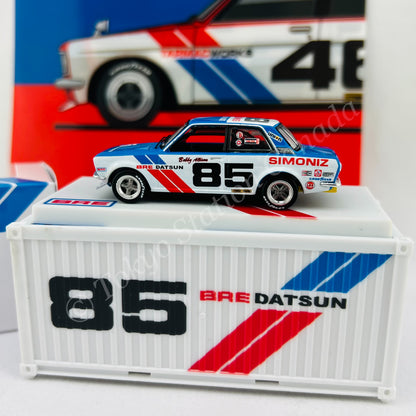 TARMAC WORKS HOBBY64 1/64 BRE Datsun 510 Trans-Am 2.5 Championship 1972 Bobby Allison with container T64-052-BRE85