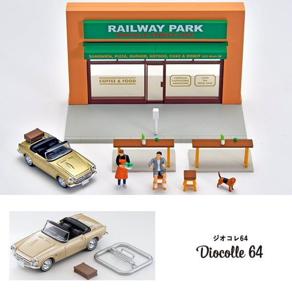 TOMYTEC 1/64 Diocolle CarSnap 27a Cafe Terrace 2 (Honda S800 included)