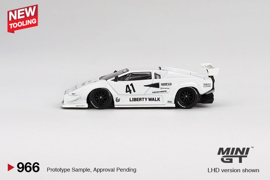 PREORDER MINI GT 1/64 Lamborghini Countach LB-WORKS White 2024