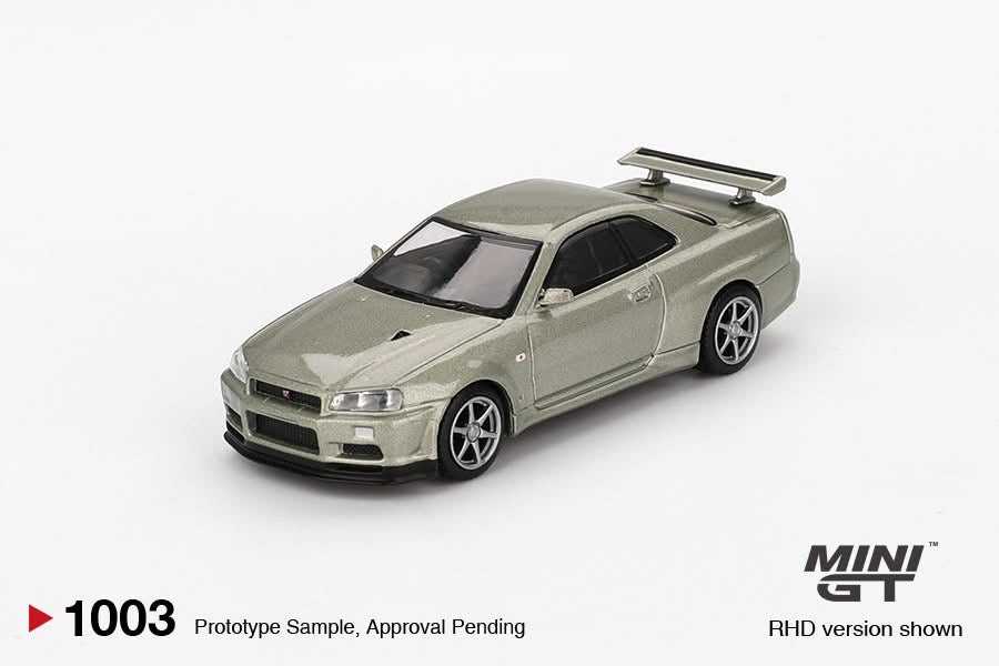 MINI GT R34 限定モデル MINI GT 1/64 Nissan Skyline GT-R (R34) V-Spec II Nür Millenium