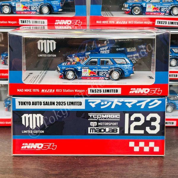 INNO64 1/64 MAD MIKE 1976 RX3 STATION WAGON TAS25 LIMITED EDITION IN64-RX3P-TAS25