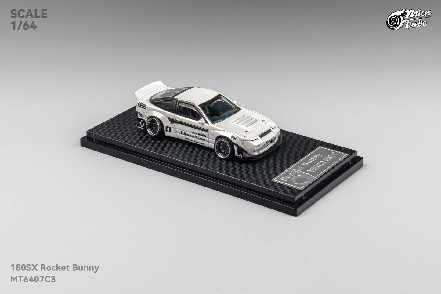 Micro Turbo 1/64 180SX Rocket Bunny - Metalic White MT6407C3