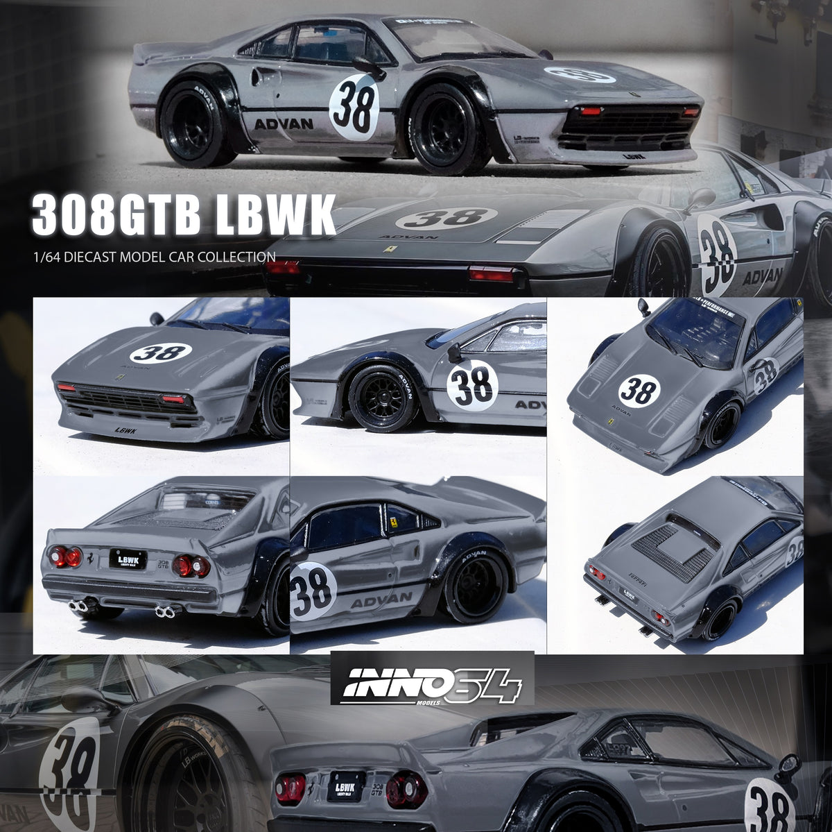 INNO64 1/64 LBWK 308 GTB Grey IN64-LBWK308-GREY – Tokyo Station