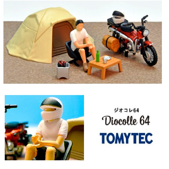 TOMYTEC 1/64 Diocolle CarSnap 30a Solo Camping (Honda CT125 Hunter Cub included)