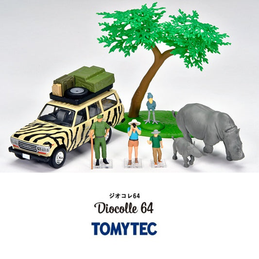 PREORDER Kaiyodo x Tomica Limited Vintage DioColle 64 #CarSnap 31a Safari 3 (Includes Toyota Land Cruiser 60) (Approx. Release Date : JULY 2026 subject to manufacturer's final decision)