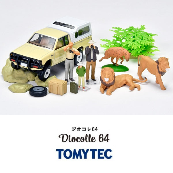 PREORDER Kaiyodo x Tomica Limited Vintage DioColle 64 #CarSnap 32a Safari 4 (Nissan Truck 4x4 King Cab Included) (Approx. Release Date : JULY 2026 subject to manufacturer's final decision)
