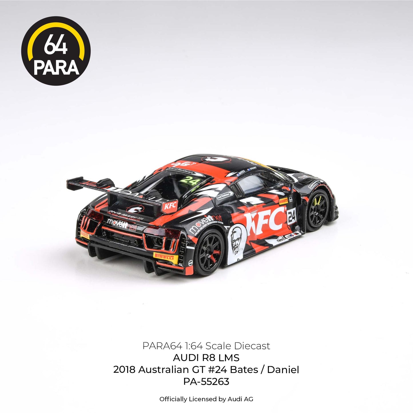 PARA64 1/64 Audi R8 LMS 2018 Australian GT #24 – Bates / Daniel LHD PA-55263