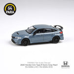 PARA64 1/64 2023 Honda Civic Type R Sonic Grey Pearl LHD PA-55584
