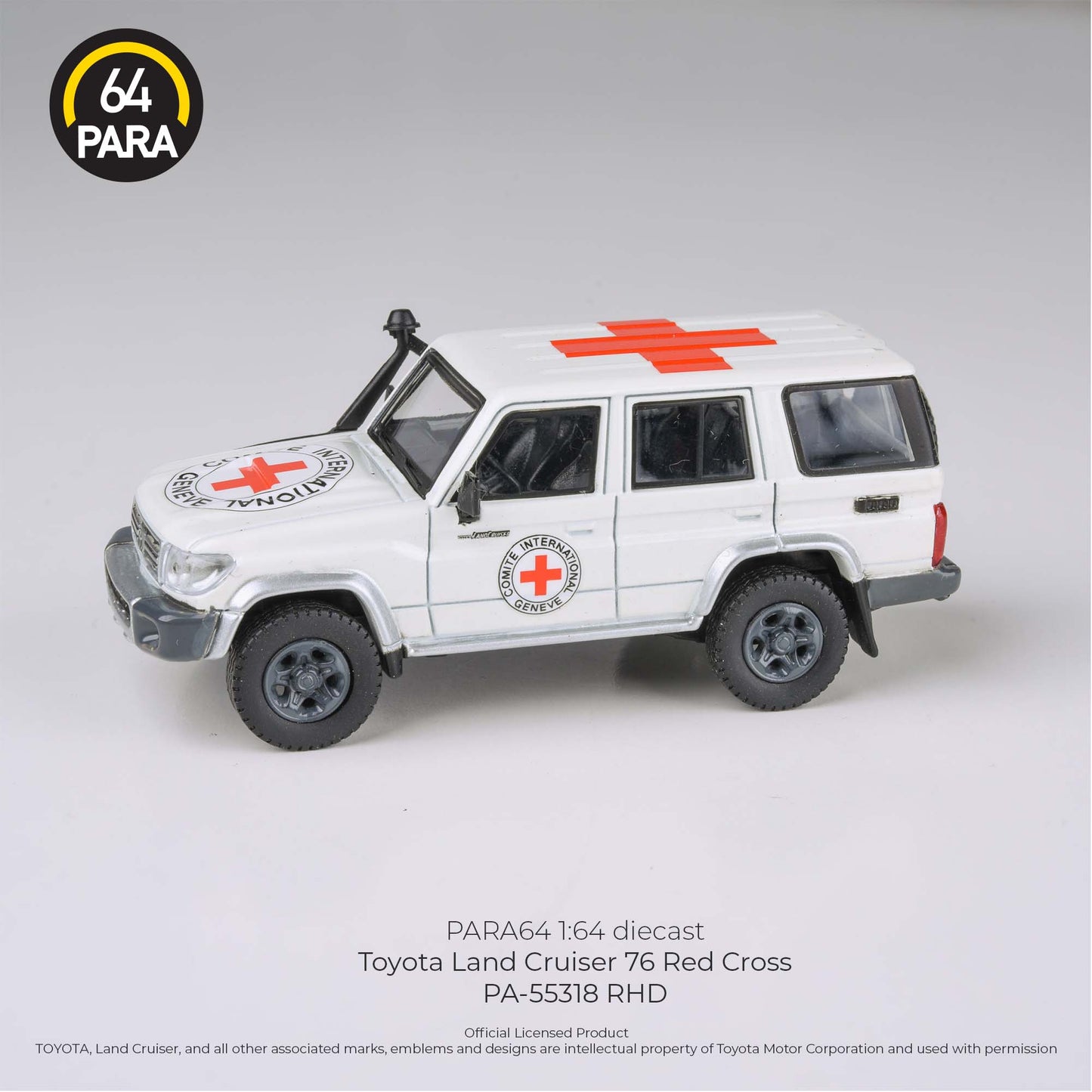 PARA64 1/64 Toyota Land Cruiser LC76 International Red Cross LHD PA-55318
