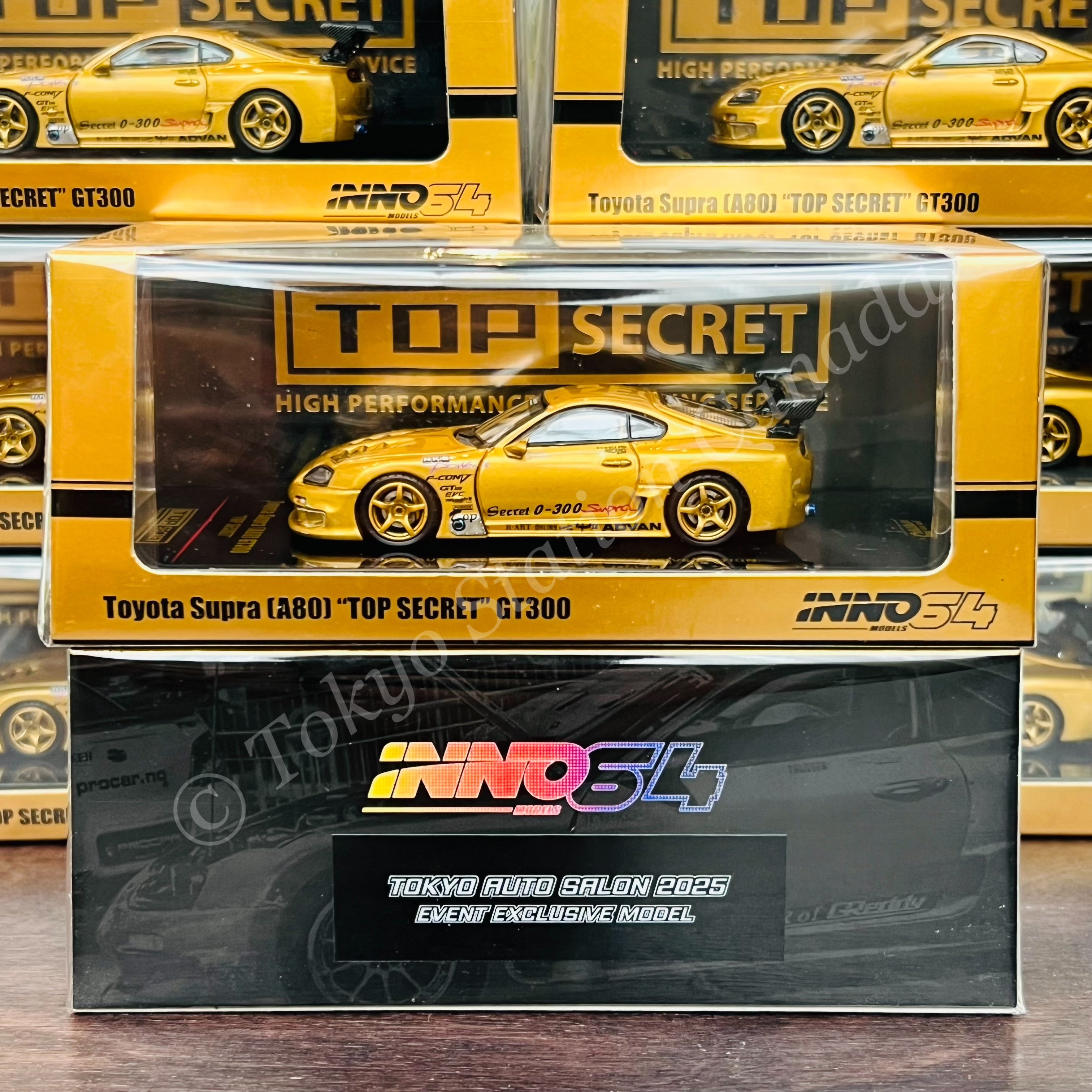 限定inno model 1/64 TOP SECRET SPURA GT300 INNO64 1/64 Toyota Supra (A80) GT300 
