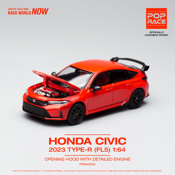 POPRACE 1/64 Honda Civic Type R FL5 RED PR640002