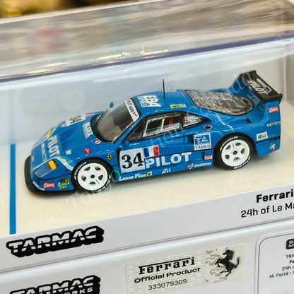 TARMAC WORKS HOBBY64 1/64 Ferrari F40 LM 24h of Le Mans 1995 M. Ferté / O. Thévenin / C. Palau T64-075-95LM34