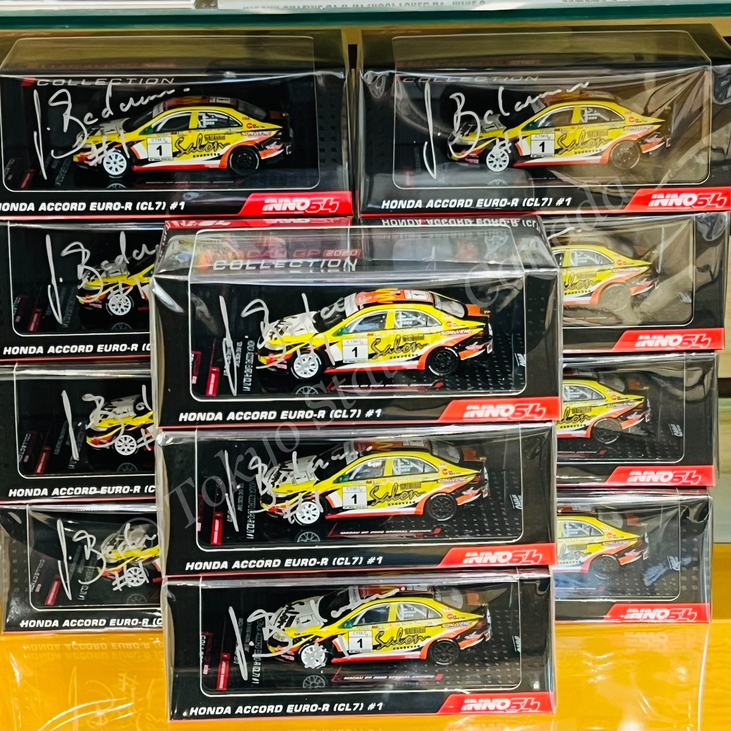 INNO64 MACAU GP 2020 COLLECTION HONDA ACCORD Euro-R (CL7) #1 Macau Grand Prix CTM Cup  2012 J. Badaraco IN64-CL7-MGP20JB  **Autograph from J.Badaraco**
