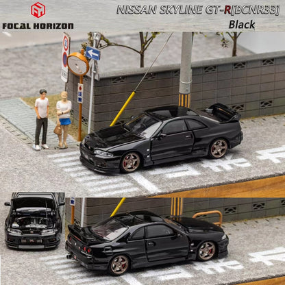 FOCAL HORIZON 1/64 Skyline R33 GT-R BLACK