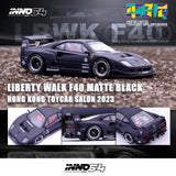 INNO64 1/64 LBWK F40 Matte Black  HONG KONG TOYCAR SALON 2023 SPECIAL EDITION IN64-LBWKF40-HKTS23