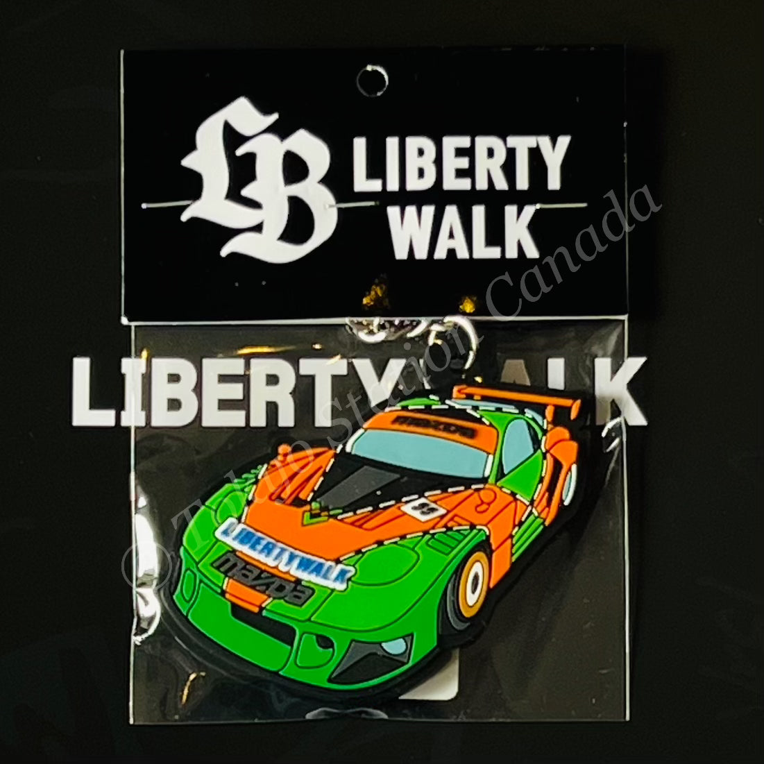 LIBERTY WALK JAPAN Rubber Keychain FD Orange x Green KY87